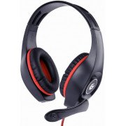 Gembird GHS-05-R, Gaming headset with volume control, red-black, 3.5 mm