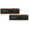 16GB (Kit of 2*8GB) DDR4-3200 Kingston FURY® Beast DDR4 RGB, PC25600, CL16, 1.35V, Auto-overclocking, Asymmetric BLACK low-profile heat spreader, Dynamic RGB effects featuring Kingston FURY Infrared Sync, Intel XMP Ready (Extreme Memory Profiles)