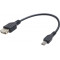 Adapter Micro B-USB2.0 - Gembird A-OTG-AFBM-03, USB OTG AF to Micro BM cable, 0.15 m, Black