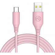Cable silicone Tellur TLL155402, USB to Type-C, 3A, 1m, pink