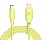Cable silicone Tellur TLL155400, USB to Type-C, 3A, 1m, yellow