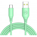 Cable silicone Tellur USB to Type-C, 3A, 1m, green