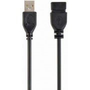 Cable USB, USB AM/AF, 0.15 m, USB2.0, Black, Cablexpert, CCP-USB2-AMAF-0.15M