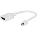 Adapter DP F to mini DP M, Cablexpert A-mDPM-DPF-001-W, White