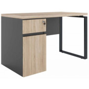 Masa birou Box incorporat 1200x600(blat Sonoma - cadru negru)
