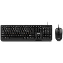 SVEN KB-S320C, Keyboard 104 keys + Mouse (Optical 800 dpi, 3+1 (scroll wheel)), Waterproof design, 1.5m, USB, Black