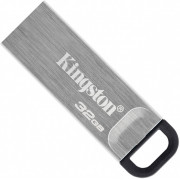  32GB USB3.2 Flash Drive Kingston DataTraveler Kyson, Silver, Metal Case, Key Ring (DTKN/32GB)