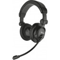 Trust Como Headset, 40mm driver units, Flexible Microphone, 32 Ohm, 20 Hz - 20000 Hz, 2x 3.5mm, Black