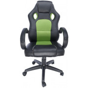 Gaming chair SPACER  SPCH-CHAMP-GRN  Black-Green, Synthetic PU + Textil, 120 kg max