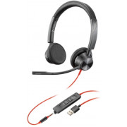 Headset Plantronics Blackwire C3325 USB-A Binaural PLC00266, Noise-cancelling Microphone, Remote Call Control, Mic. Frequency Response 100 Hz–10 kHz, Output 20 Hz–20 kHz, 32Ohm