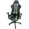 Gaming chair SPACER SPCH-TRINITY-GRN Black-Green, Synthetic PU,120 kg max., Adjustable Back Angle 90°- 135°, Armrests ajustable, Pillow-2