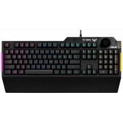 ASUS TUF Gaming K1 RGB keyboard with Volume knob, spill-resistance, 5-zone RGB, side light bar and Armoury Crate, gamer (tastatura/клавиатура)