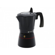 Geyser Coffee Maker Polaris PRO collection-6C, 300 ml, 6 cups, 360° TURBO INDUCTION,  black