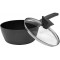 Ladle Polaris Kontur-18SP, D 18", ladle with lid. 1.7L. for induction stove. 3D COOK Technology. gray