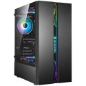 2E GAMING Computer case RUNA (G2107) MidT, 2xUSB2.0, 1xUSB3.0,1x120mm ARGB+ ARGB strip,TG (side panel),without PSU,black