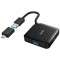 Hama USB Hub, 4 Ports, USB 3.2 Gen 1, 5 Gbit/s, incl. USB-C Adapter