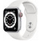 Смарт часы Apple Watch Series 6 40mm M06M3 GPS + LTE Silver Aluminum Case with White Sport Band