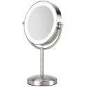 Mirror BaByliss 9437E, Table mirror, circular O 110mm, 8x LED, ring-shaped,classic and 5-way magnification,3x AA battery, mains operation