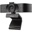 Trust Teza 4K Ultra HD Webcam, Advanced 4K Ultra HD webcam with a 74° field of view and two integrated microphones,Mounting type: clip, tripod, 2m
