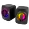 Speakers 2.0 Esperanza Sakara EGS104, 5W (2 x 2.5W), LED Rainbow lighting, Volume control, built in amplifier, Power supply: 5V, They require: USB and mini-jack 3.5mm headphone output, Cable length: 1.2m, Weight: 310g