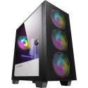 Case mATX GAMEMAX Aero Mini, w/o PSU, 4x120mm ARGB, Front Mesh, Fan Controller, TG, USB 3.0, Black