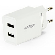 Universal USB Charger - Gembird EG-U2C2A-03-W, 2-port universal USB charger, 2.1 A, White