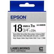 Tape Cartridge EPSON LK-5WBVN; 18mm/7m Vinyl, Black/White, C53S655027