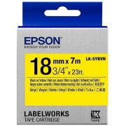 Tape Cartridge EPSON LK-5YBVN; 18mm/7m Vinyl, Black/Yellow, C53S655028