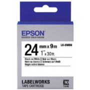 Tape Cartridge EPSON LK-6WBVN; 24mm/7m Vinyl, Black/White, C53S656020