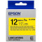 Tape Cartridge EPSON LK-4YBVN; 12mm/7m Vinyl, Black/Yellow, C53S654042