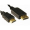 Cable DP-HDMI - 3m - Cablexpert CC-DP-HDMI-3M, 3m, HDMI type A (male) only to DP (male) cable, (cable is not bi-directional), Black