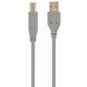 Cable USB2.0 Cablexpert CCP-USB2-AMBM-6G, USB 2.0 A-plug B-plug 6ft cable, 1.8 m, Grey Color