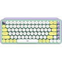 Wireless Keyboard Logitech POP Keys, Mechanical, Compact design, Emoji Keys, 2xAAA, BT/2.4, Mint