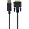 Cable DP to DVI 3.0m, Cablexpert, CC-DPM-DVIM-3M, Black