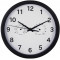 Hama 186342 "Pure Plus" Wall Clock, 25 cm, with Thermometer / Hygrometer, Quiet,black