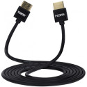 Cable 2Е HDMI 2.0 (AM/AM), Slim, High Speed, Alumium, 2m, black