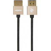Cable 2Е HDMI 2.0 (AM/AM), Gen2 Ultra Slim cable, 1m, gold/black