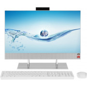 All-in-One PC - 23.8" HP AiO 24-dp0026ur 23.8" FHD AG UWVA, AMD Ryzen 3 4300U, 1x8GB (2 slots) DDR4, 256GB M.2 PCIe NVMe SSD, AMD Integrated Graphics, CR, HD Cam, WiFi ac 1x1 + BT5, HDMI, LAN, White wired USB KB & USB mouse, FreeDOS, Natural Silver.