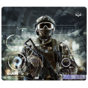 Gaming Mouse Pad SVEN MP-G01S Soldier, 230 x 200 x 2mm, Fabric surface, Rubberized base, Picture