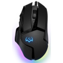 Gaming Mouse SVEN RX-G975, Optical, 200-10000 dpi, 10 buttons, Soft Touch, RGB, Black, USB