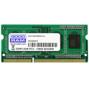 4GB DDR3-1333 SODIMM  GOODRAM, PC10600, CL9, 512x8, 1.5V