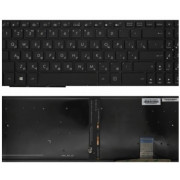 Keyboard Asus Pro15 S15 S510U S5100UQ UK505B U5100UQ S510UA w/o frame "ENTER"-small ENG/RU Black