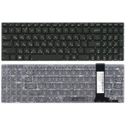 Keyboard Asus N550 N56 N76 N750 Q550 R552 U500 w/o frame "ENTER"-small ENG/RU Black
