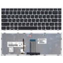 Keyboard Lenovo Flex 2-14 G40 B40 w/Backlit ENG/RU Silver/Black