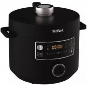 Multicooker Tefal CY754830, 1000W, 5l ceramic container with non-stick surface, 21 programs, pressure cooker, steaming pot, cooking book,  black bronze