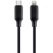  Gembird CC-USB2-CM8PM-1.5M, Cable Type-C/8-pin(Lightning) Premium cotton braided Type-C - plug to 8-pin Lightning plug, blister