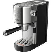 Coffee Maker Espresso Krups XP442C11, Power output 1400W, water tank capacity 1L, suitable for coffee powder, pump pressure 15 bar, 2-cup-function,  silver