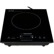 Induction Hot Plate Esperanza VESUVIUS EKH009 (EKH006) Black,  2000W, Cooking surface:  Unpolished black crystal glass 12-20cm, 50%  cooking time savings as compared to electrical hot plate, Automatic pot detection (automatic shut down if the pot is not s
