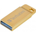 16GB USB3.0  Verbatim Metal Executive, Gold, Metal casing, Compact and lightweight, Metal ring included (Read up to 80 MByte/s, Write up to 25 MByte/s)