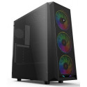 2E GAMING Computer case OBERON (GX912) MidT, 1xUSB2.0, 1xUSB 3.0, 3x120мм RGB, акрил (боковая панель), без БП, черный БП,черный